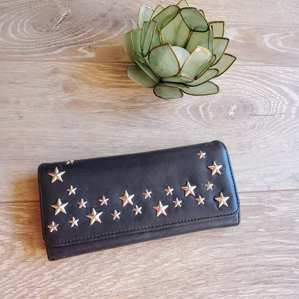Jimmy Choo Star Studded Leather  Wallet